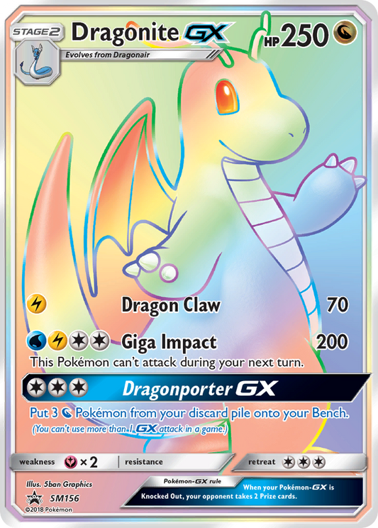 Dragonite-GX - SM156 - SM Black Star Promos