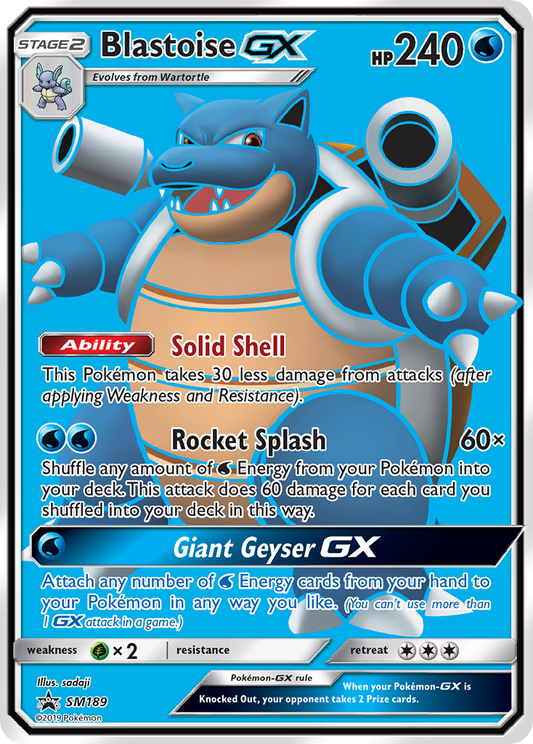 Blastoise-GX - SM189 - SM Black Star Promos