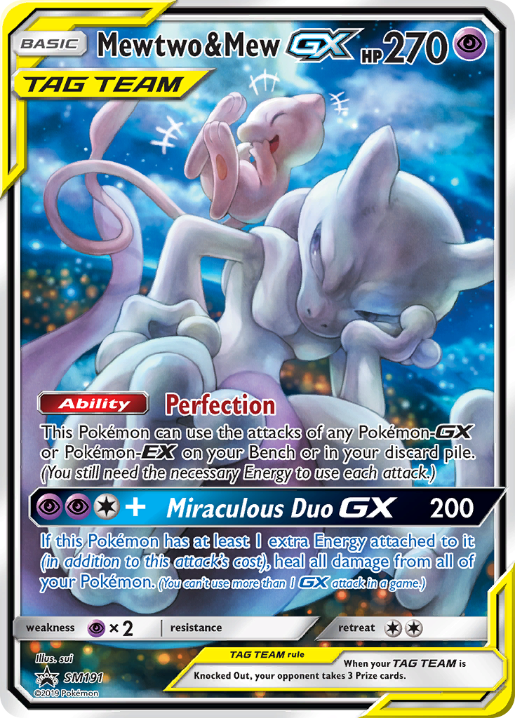 Mewtwo & Mew-GX - SM191 - SM Black Star Promos