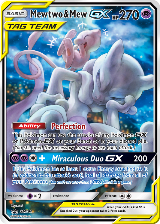 Mewtwo & Mew-GX - SM191 - SM Black Star Promos