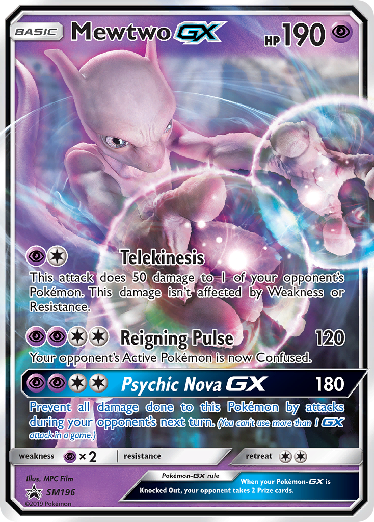 Mewtwo-GX - SM196 - SM Black Star Promos