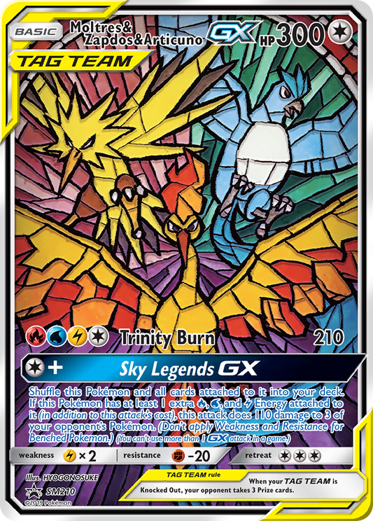 Moltres & Zapdos & Articuno-GX - SM210 - SM Black Star Promos