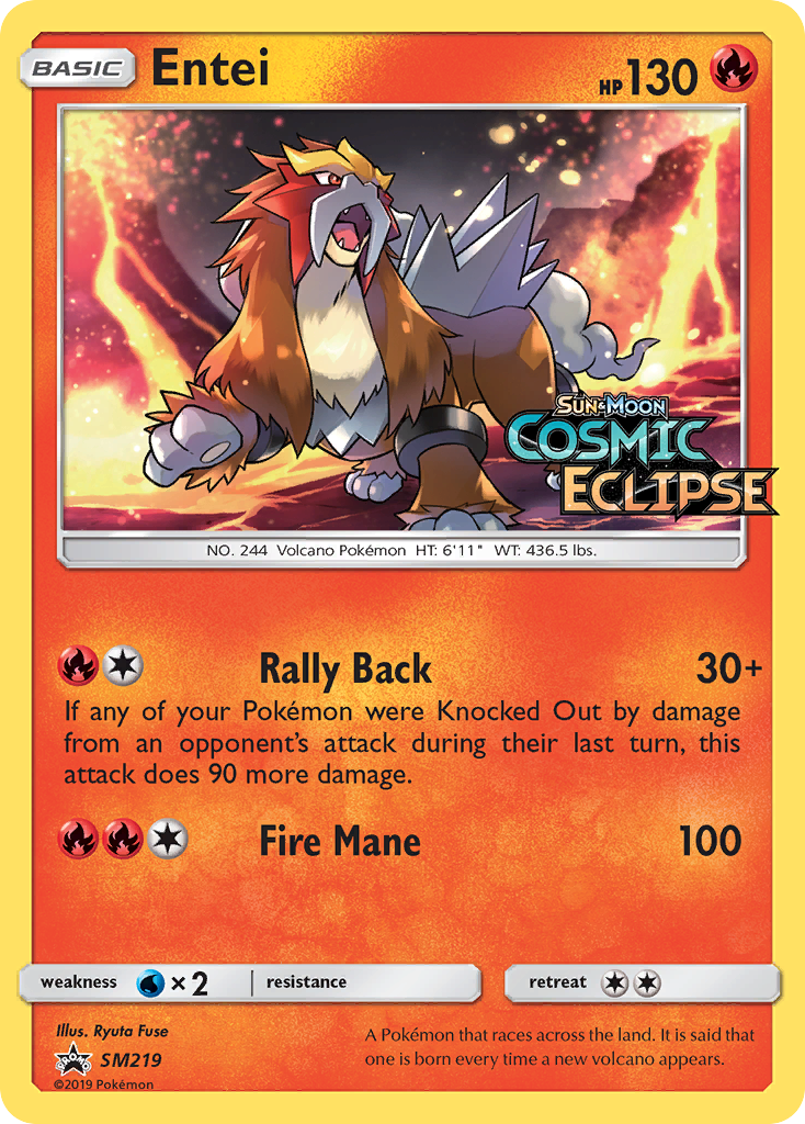 Entei - SM219 - SM Black Star Promos