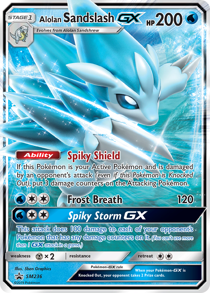 Alolan Sandslash-GX - SM236 - SM Black Star Promos