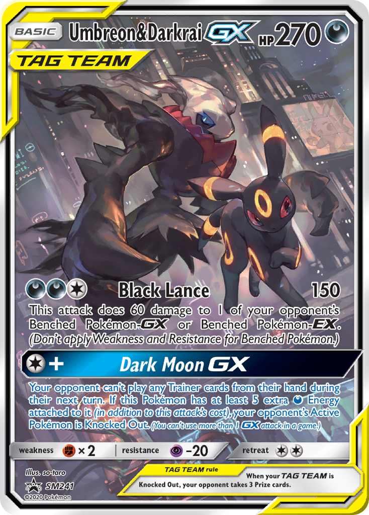 Umbreon & Darkrai-GX - SM241 - SM Black Star Promos