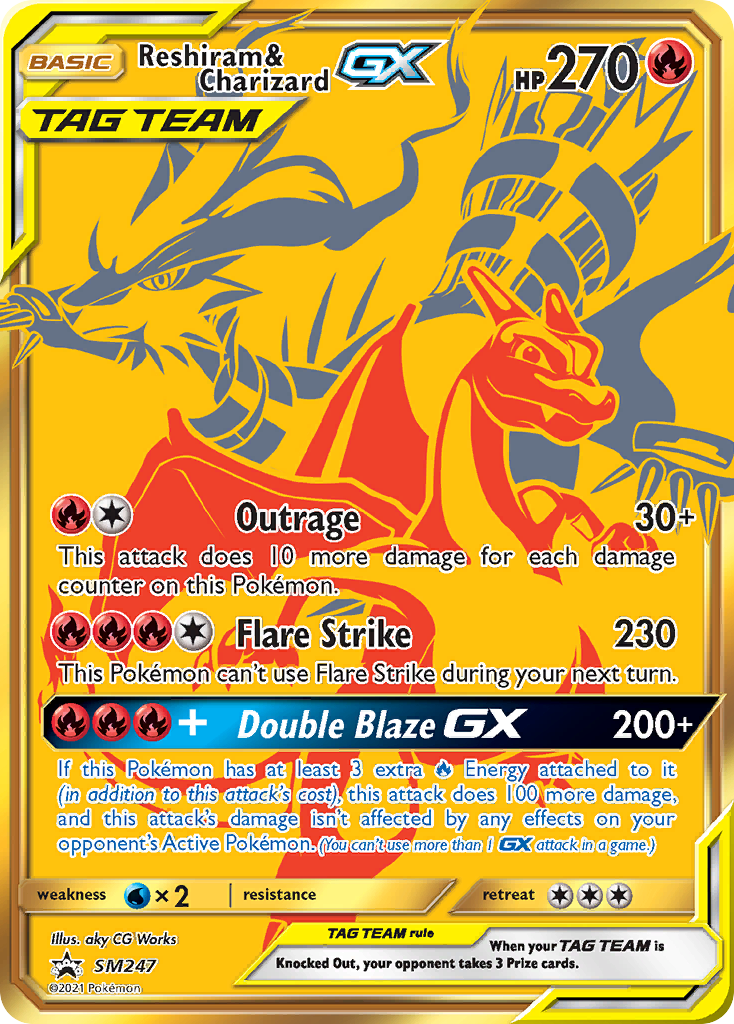 Reshiram & Charizard-GX - SM247 - SM Black Star Promos