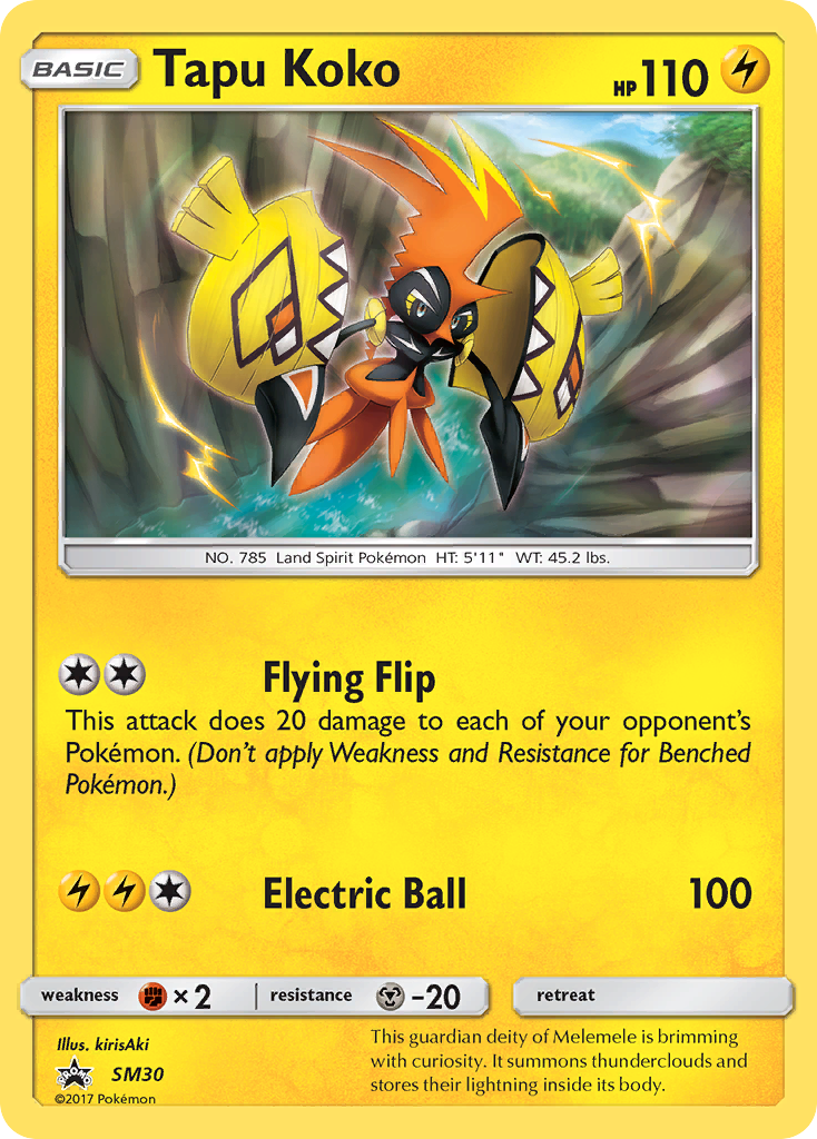 Tapu Koko - SM30 - SM Black Star Promos