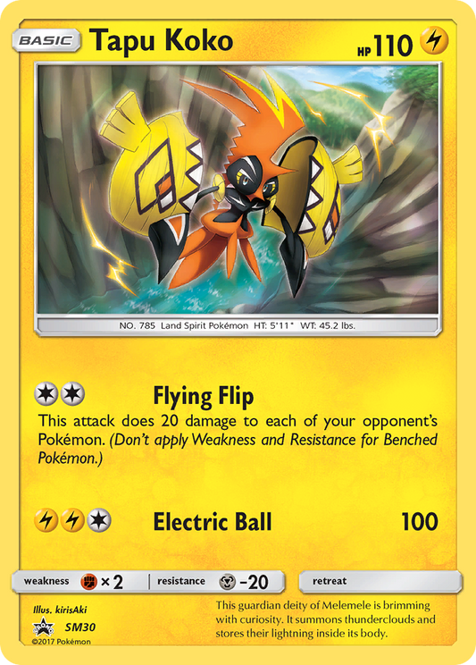 Tapu Koko - SM30 - SM Black Star Promos