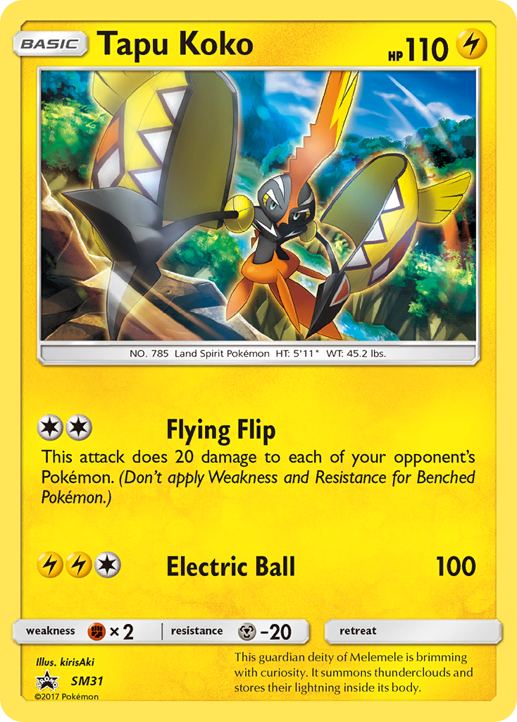 Tapu Koko - SM31 - SM Black Star Promos