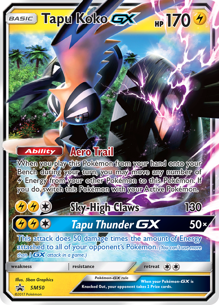 Tapu Koko-GX - SM50 - SM Black Star Promos