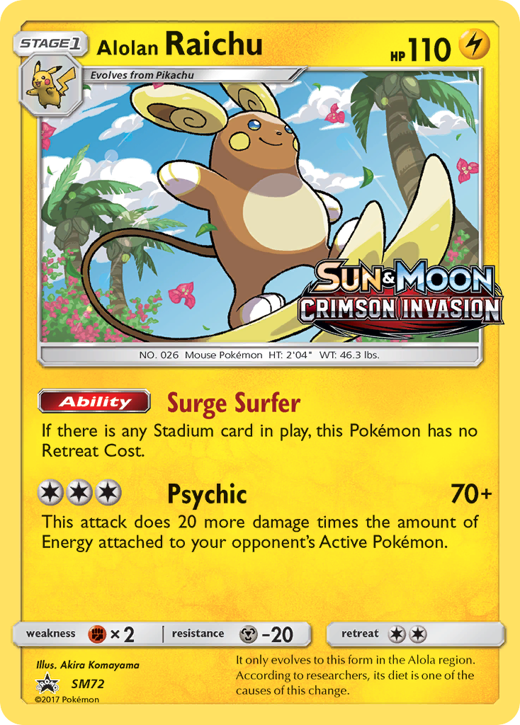 Alolan Raichu - SM72 - SM Black Star Promos