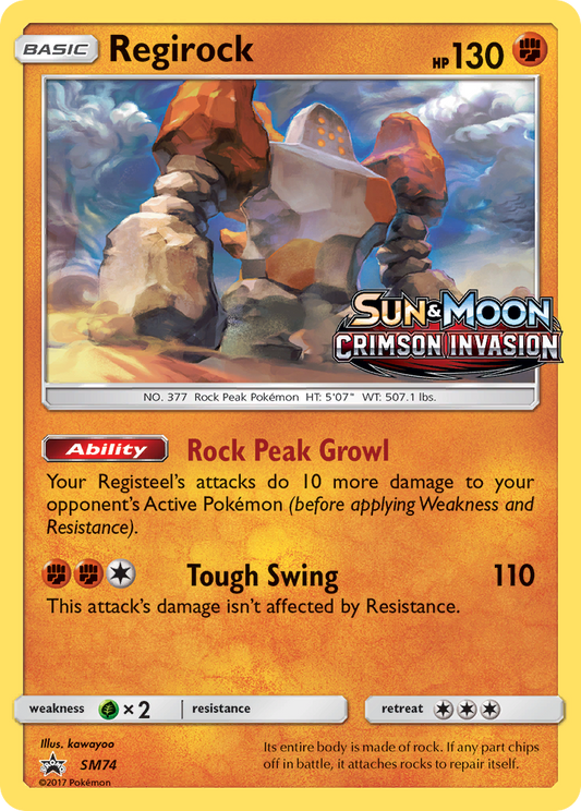 Regirock - SM74 - SM Black Star Promos