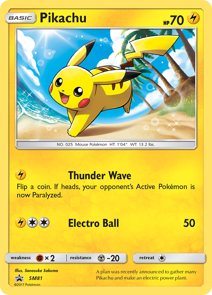 Pikachu - SM81 - SM Black Star Promos