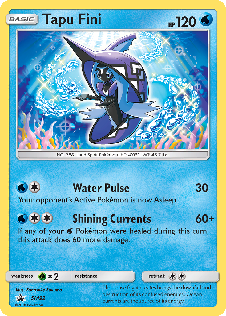 Tapu Fini - SM92 - SM Black Star Promos