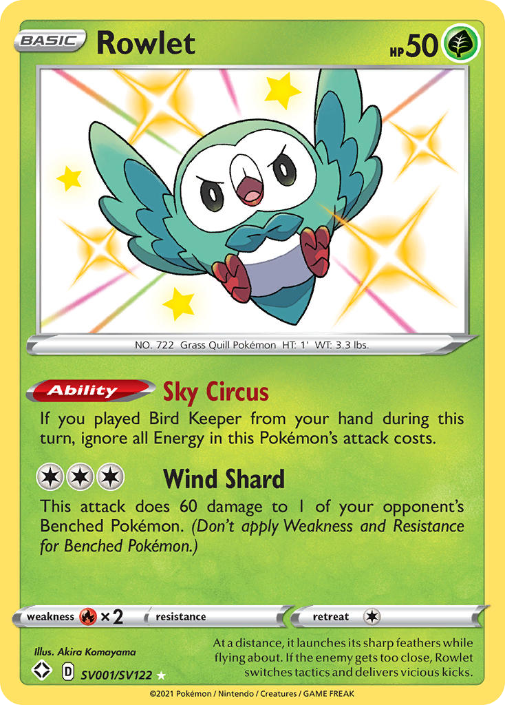 Rowlet - SV001 - Shining Fates Shiny Vault