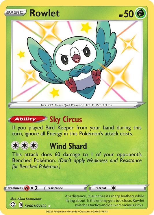 Rowlet - SV001 - Shining Fates Shiny Vault