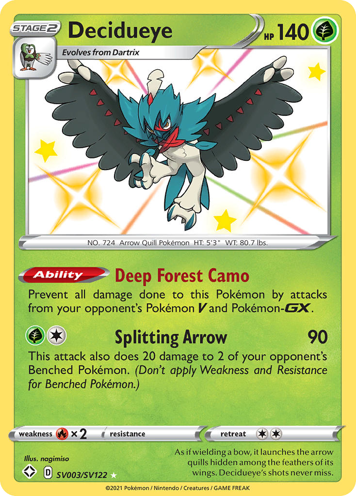 Decidueye - SV003 - Shining Fates Shiny Vault