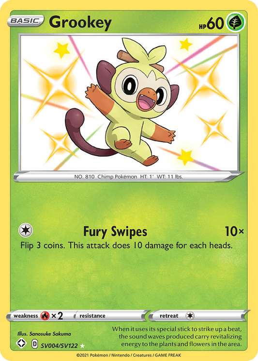 Grookey - SV004 - Shining Fates Shiny Vault