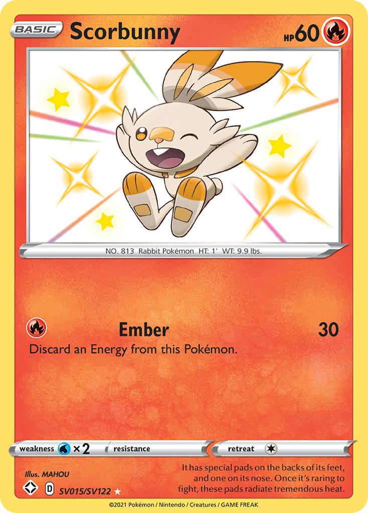 Scorbunny - SV015 - Shining Fates Shiny Vault