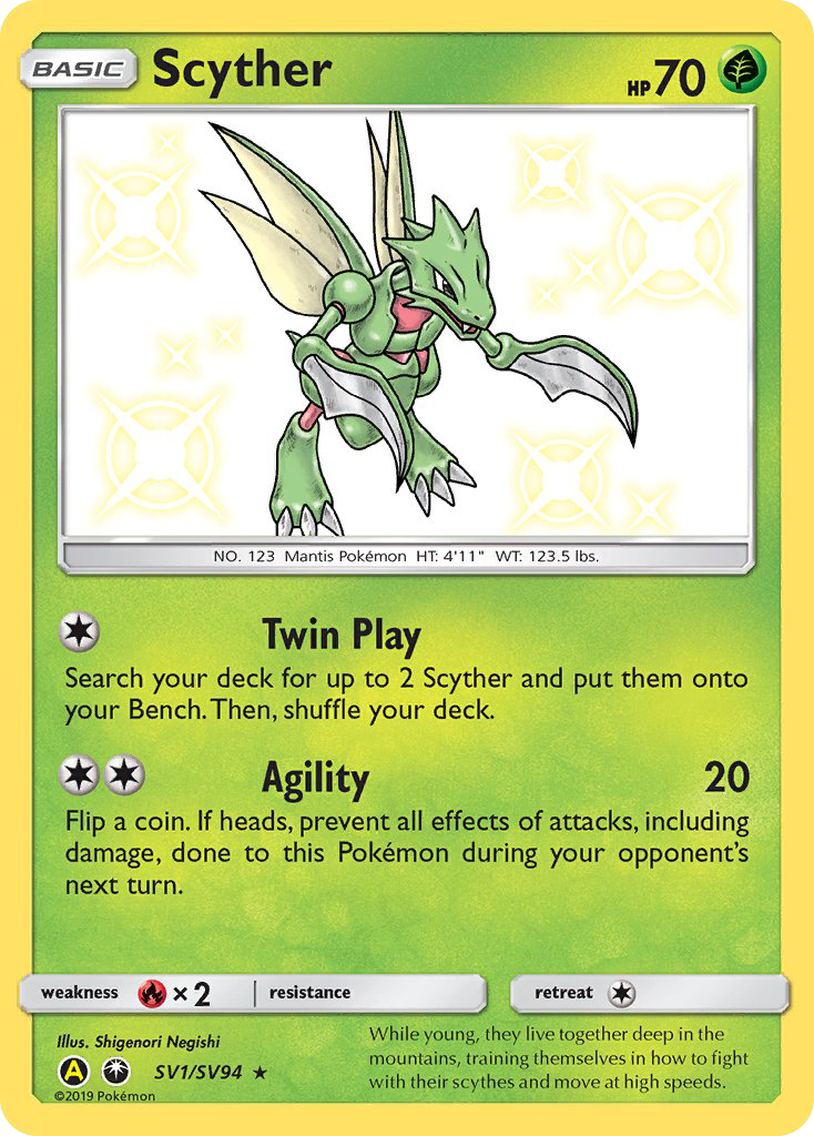 Scyther - SV1 - Hidden Fates Shiny Vault