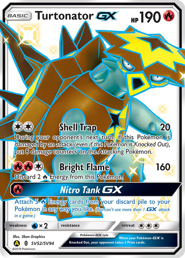 Turtonator-GX - SV52 - Hidden Fates Shiny Vault