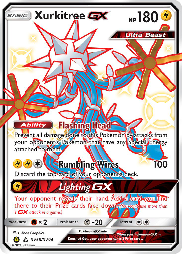 Xurkitree-GX - SV58 - Hidden Fates Shiny Vault