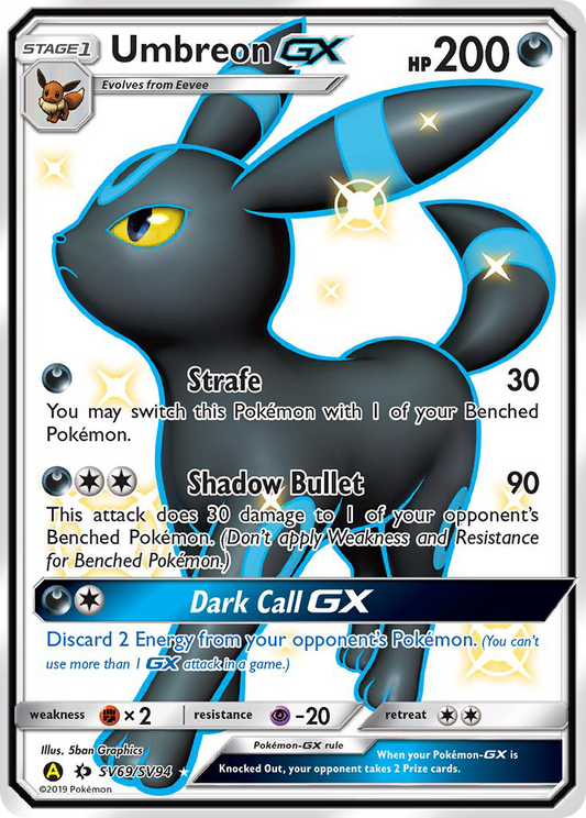 Umbreon-GX - SV69 - Hidden Fates Shiny Vault