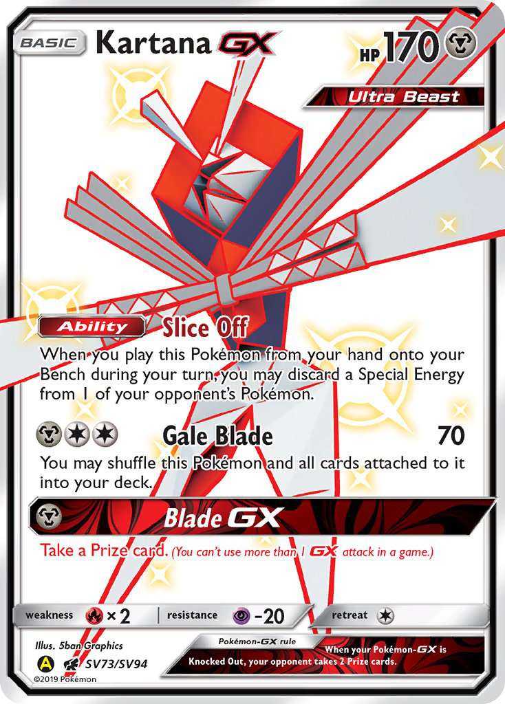 Kartana-GX - SV73 - Hidden Fates Shiny Vault