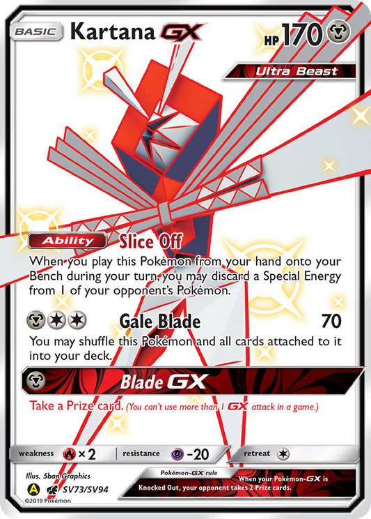 Kartana-GX - SV73 - Hidden Fates Shiny Vault