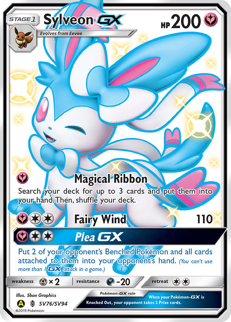 Sylveon-GX - SV76 - Hidden Fates Shiny Vault