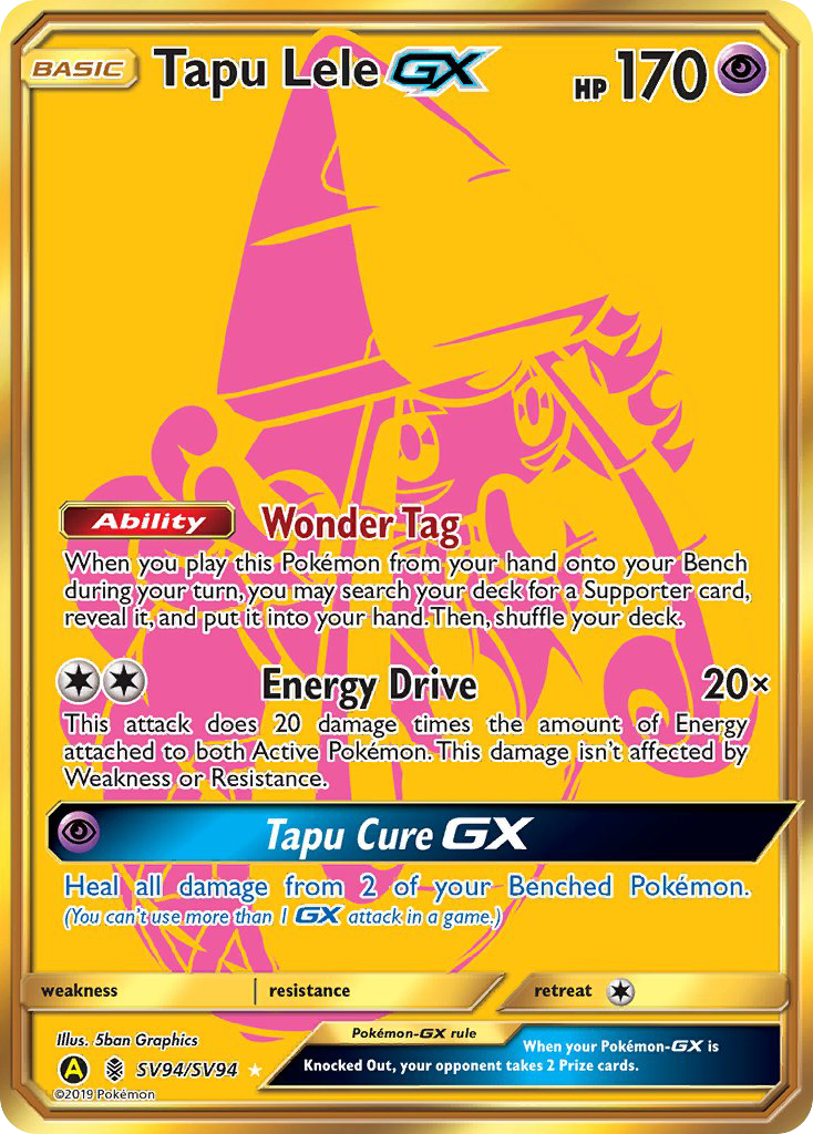 Tapu Lele-GX - SV94 - Hidden Fates Shiny Vault