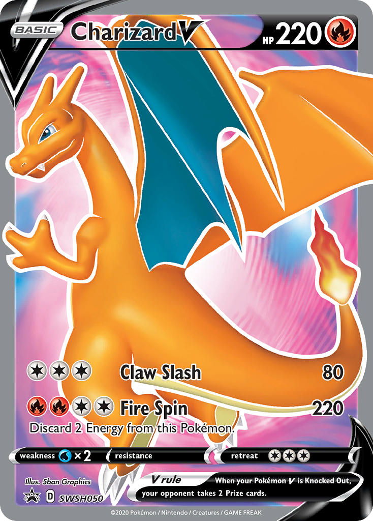 Charizard V - SWSH050 - SWSH Black Star Promos