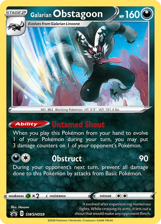 Galarian Obstagoon - SWSH059 - SWSH Black Star Promos