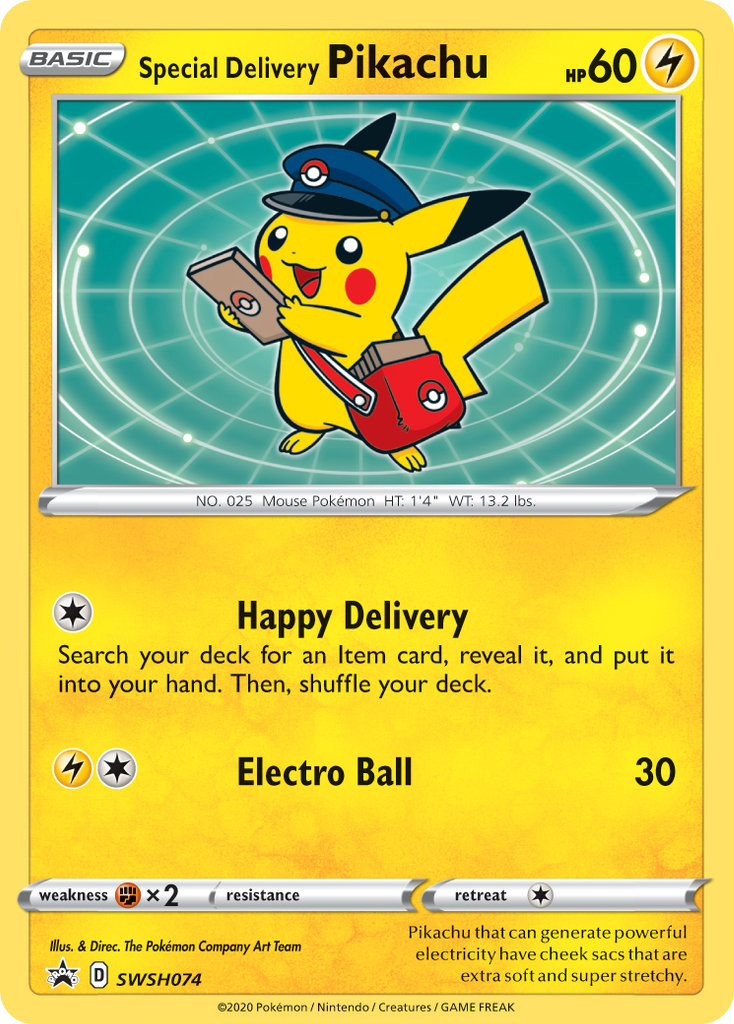 Special Delivery Pikachu - SWSH074 - SWSH Black Star Promos