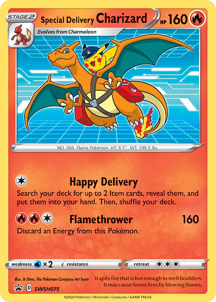 Special Delivery Charizard - SWSH075 - SWSH Black Star Promos