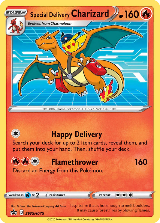 Special Delivery Charizard - SWSH075 - SWSH Black Star Promos