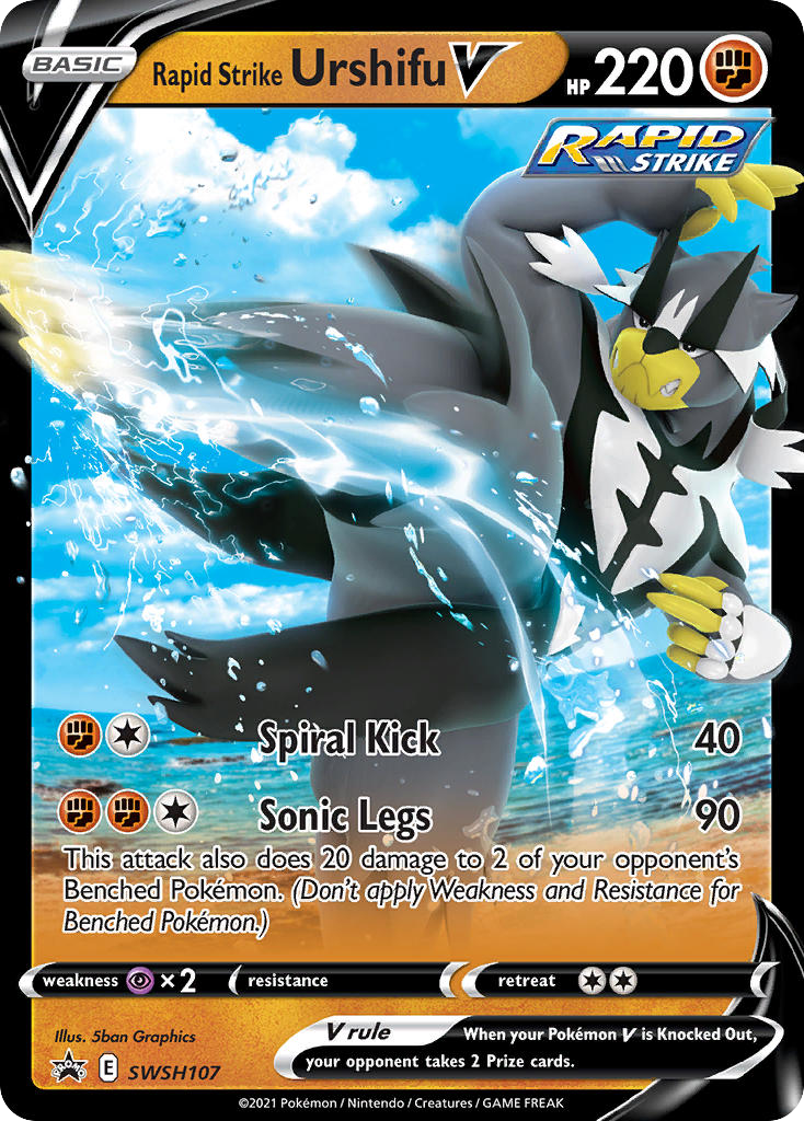 Rapid Strike Urshifu V - SWSH107 - SWSH Black Star Promos