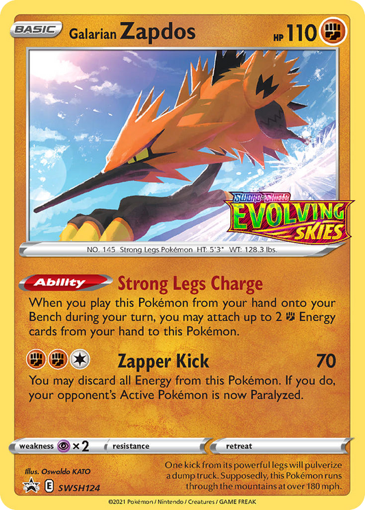 Galarian Zapdos - SWSH124 - SWSH Black Star Promos