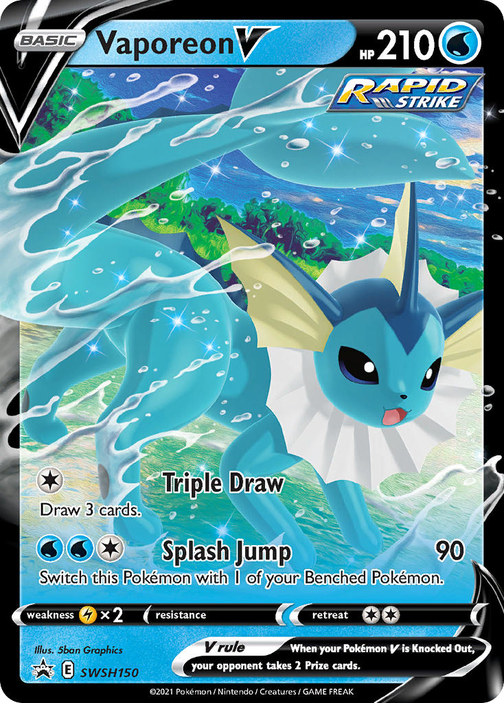 Vaporeon V - SWSH150 - SWSH Black Star Promos