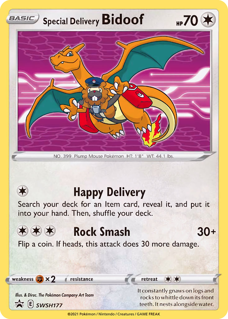 Special Delivery Bidoof - SWSH177 - SWSH Black Star Promos