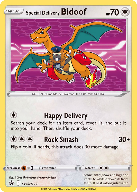 Special Delivery Bidoof - SWSH177 - SWSH Black Star Promos