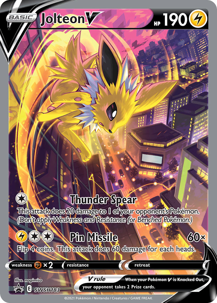 Jolteon V - SWSH183 - SWSH Black Star Promos