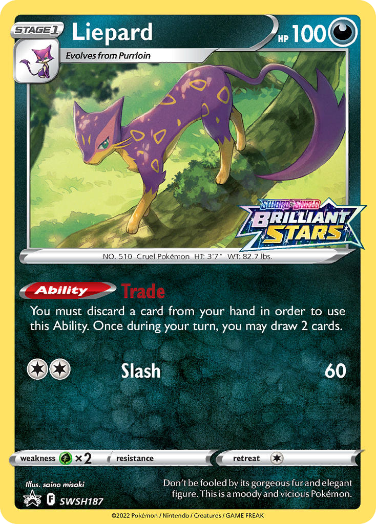 Liepard - SWSH187 - SWSH Black Star Promos