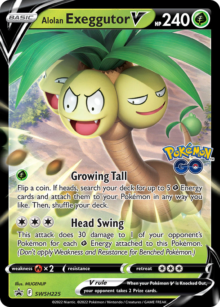 Alolan Exeggutor V - SWSH225 - SWSH Black Star Promos