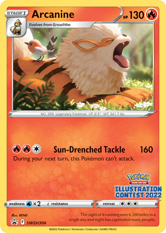 Arcanine - SWSH304 - SWSH Black Star Promos