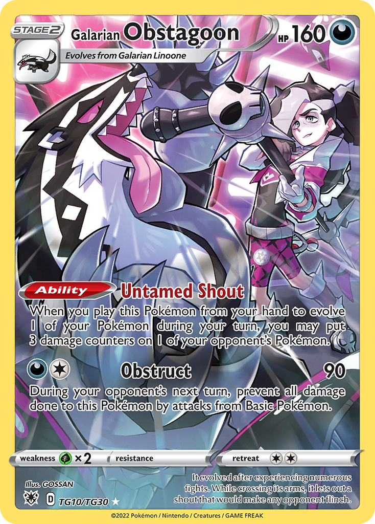 Galarian Obstagoon - TG10 - Astral Radiance Trainer Gallery