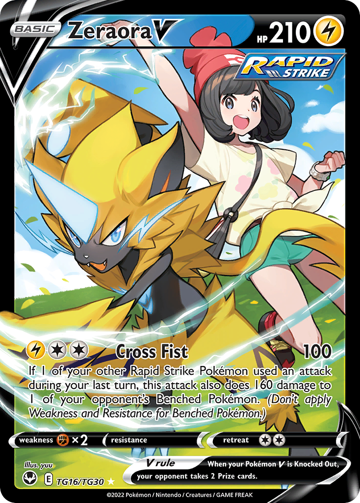 Zeraora V - TG16 - Silver Tempest Trainer Gallery