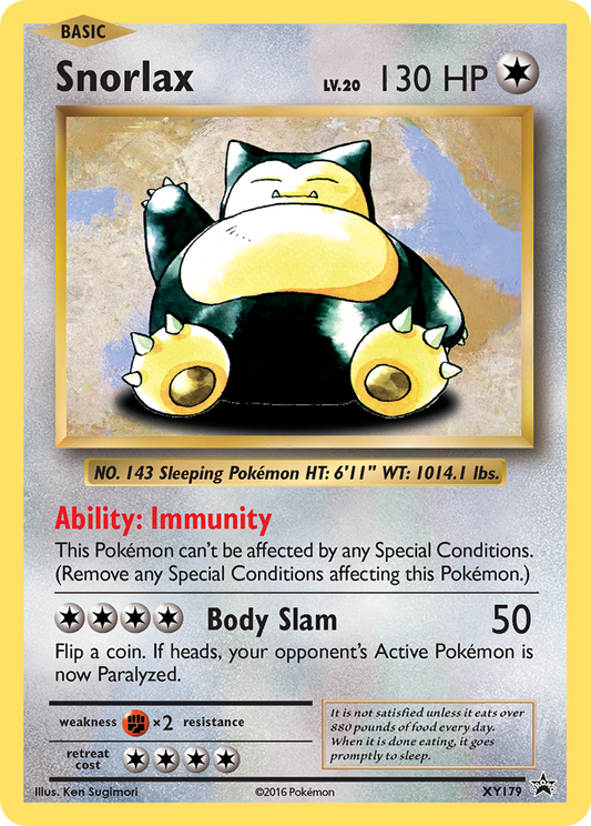 Snorlax - XY179 - XY Black Star Promos