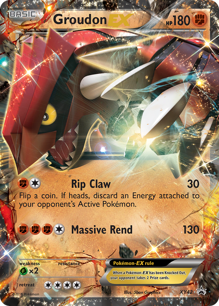 Groudon-EX - XY42 - XY Black Star Promos