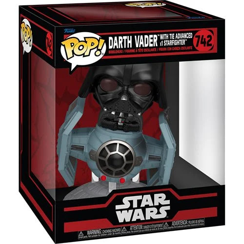 Star Wars Dark Side Darth Vader with TIE Fighter Advanced x1 Starfighter Deluxe Funko Pop! Ride #742